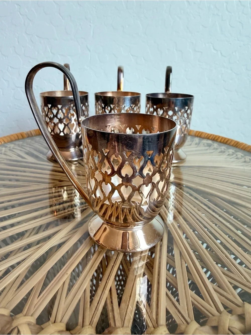 Vintage Gorham Silver Plated Cup Holders